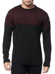 Banco Rundhalspullover Basic Ganzjahr Schwarz/Dunkelrot/Bordeaux Banco Rundhalspullover Basic Ganzjahr Schwarz/Dunkelrot/Bordeaux