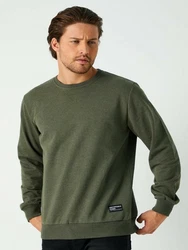 COMEOR Sweatshirt Herren Pullover bequeme Sweater Dunkelgrün