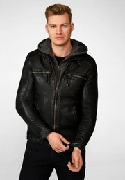 Lederjacke Nate Hochwertiges Lamm-Nappa-Leder