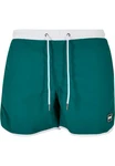 URBAN CLASSICS Badeshorts Retro Swimshorts Grün/Dunkelgrün/Türkis