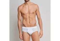 Schiesser Slip Essentials mit Eingriff Weiß/Grau/Creme