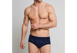 Schiesser Slip Essentials mit Eingriff Dunkelblau/Blau