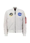 Alpha Industries Bomberjacke MA-1 VF Vintage Fit NASA Hellgrau/Weiß/Grau/Blau