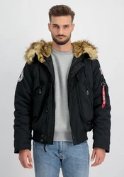 Alpha Industries Winterjacke Polar Jacket SV Schwarz/Dunkelblau/Dunkelrot/Rot