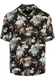 Kurzarmhemd Herren Viscose AOP Resort Shirt (1-tlg)
