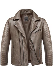 Lederjacke AMHERST Lederjacke Echtleder Herren Biker Zipper Jacke