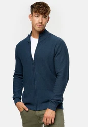 Indicode INWestmoon Strickjacke Dunkelblau/Hellblau