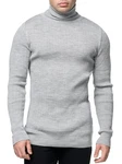 Banco Rollkragenpullover Slim Fit Grau/Hellgrau