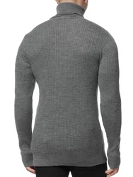 Banco Rollkragenpullover Slim Fit Dunkelgrau/Grau/Hellgrau