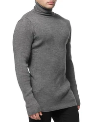 Banco Rollkragenpullover Slim Fit Dunkelgrau/Grau/Hellgrau