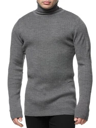 Banco Rollkragenpullover Slim Fit Dunkelgrau/Grau/Hellgrau