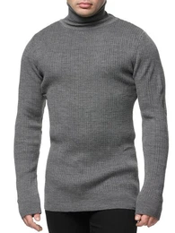 Rollkragenpullover Rollkragen Pullover in unifarbenem Design - Slim Fit