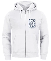 Neverless Sweatjacke Zip Hoodie Herren Creme/Weiß/Grau/Blau/Dunkelblau