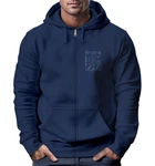 Neverless Sweatjacke Zip Hoodie Herren Dunkelblau/Blau