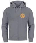 Neverless Sweatjacke Zip Hoodie Herren Print Outdoor Logo Hellgrau/Grau/Dunkelgrau