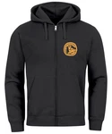 Neverless Sweatjacke Zip Hoodie Herren Print Outdoor Logo Schwarz/Dunkelgrau