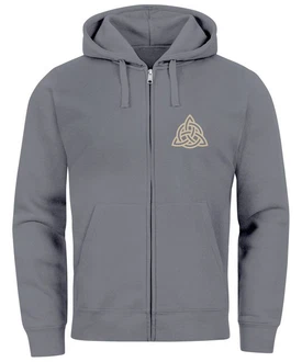 Neverless Sweatjacke Zip Hoodie Herren mit Kapuze Logo Wikinger