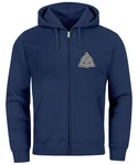 Neverless Sweatjacke Zip Hoodie Herren mit Kapuze Logo Wikinger Dunkelblau/Blau