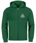 Neverless Sweatjacke Zip Hoodie Herren mit Kapuze Logo Wikinger Grün/Dunkelgrün