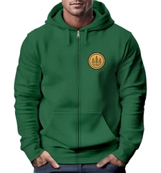 Neverless Sweatjacke Zip Hoodie Herren Outdoor Motiv Grün/Dunkelgrün