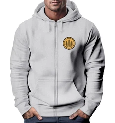 Neverless Sweatjacke Zip Hoodie Herren Outdoor Motiv Hellgrau/Grau/Silber