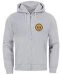 Neverless Sweatjacke Zip Hoodie Herren Outdoor Motiv Hellgrau/Grau/Silber