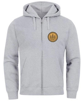 Neverless Sweatjacke Zip Hoodie Herren Outdoor Motiv