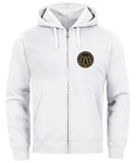 Neverless Herren Sweatjacke mit Kapuze Logo Weiß/Hellgrau/Silber/Grau