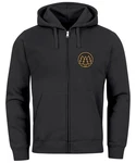 Neverless Herren Sweatjacke mit Kapuze Logo Schwarz/Dunkelgrau/Hellgrau