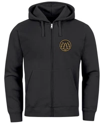 Neverless Herren Sweatjacke mit Kapuze Logo Schwarz/Dunkelgrau/Hellgrau