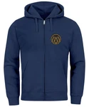 Neverless Herren Sweatjacke mit Kapuze Logo Blau/Dunkelblau/Hellblau