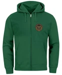 Neverless Herren Sweatjacke mit Kapuze Logo Dunkelgrün/Grün