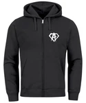 Neverless Herren Sweatjacke Zip Hoodie Alpha Logo Schwarz/Dunkelgrau/Rosa/Grau