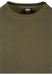 Urban Classics Herren Basic Terry Crew Sweatshirt Dunkelgrün/Khaki