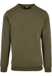 Urban Classics Herren Basic Terry Crew Sweatshirt Dunkelgrün/Khaki