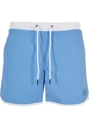 URBAN CLASSICS Badeshorts Retro Swimshorts Hellblau/Blau