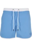 URBAN CLASSICS Badeshorts Retro Swimshorts Hellblau/Blau