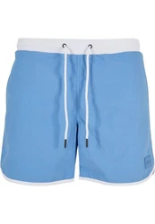 URBAN CLASSICS Badeshorts Retro Swimshorts Hellblau/Blau
