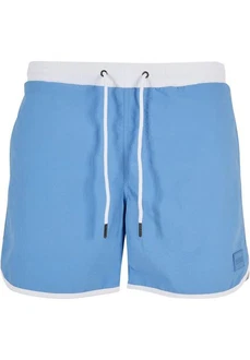 URBAN CLASSICS Badeshorts Retro Swimshorts Hellblau/Blau