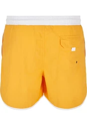 URBAN CLASSICS Badeshorts Retro Swimshorts Gelb/Braun/Orange