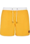 URBAN CLASSICS Badeshorts Retro Swimshorts Gelb/Braun/Orange