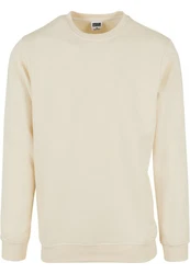 Urban Classics Herren Basic Terry Crew Sweatshirt Khaki/Beige/Weiß