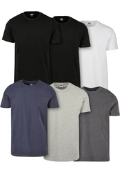 URBAN CLASSICS Basic Tee (1-tlg) Dunkelgrau/Grau/Dunkelblau/Schwarz/Hellgrau