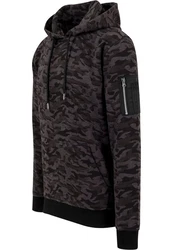 Urban Classics Sweatshirt Herren Bomber Hoody Camo