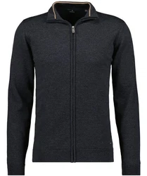 RAGMAN Strickfleecejacke Dunkelblau/Dunkelgrau