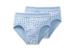 Schiesser Slip Cotton Essentials mit Eingriff Hellblau/Blau/Lila