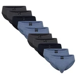GTZBURG Slip Herren Slips (10er Pack) Dunkelblau/Grau/Blau/Hellblau