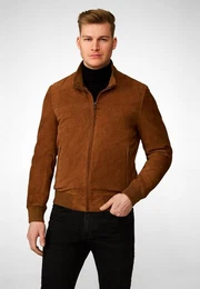 Lederjacke Henry Hochwertiges Ziegen-Velour-Leder