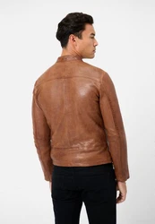 RICANO Lederjacke Carlo Braun/Beige