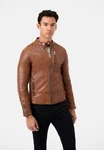 RICANO Lederjacke Carlo Braun/Beige